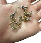 Misahara 18kt Yellow Gold and Diamond Open Air Cufflinks