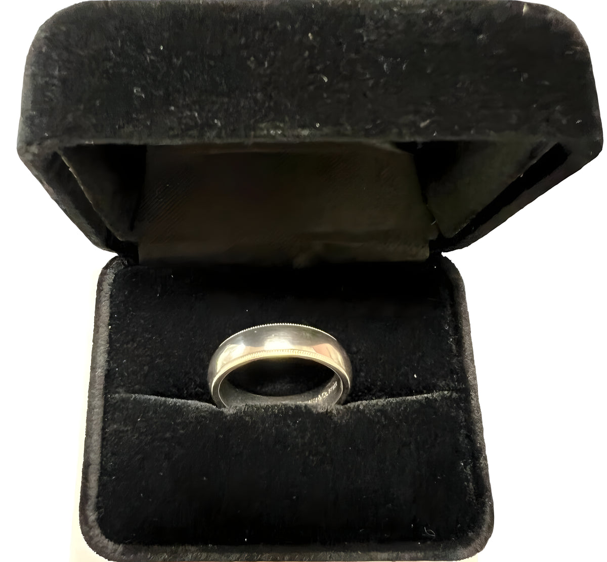 Tiffany & Co Platinum Classic Double Milgrain Wedding Band Ring 6mm Size 10 US