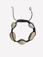 Sterling Silver and Pave Set Diamond Macrame Bracelet