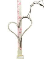18kt White Gold and 1.60ctw Diamond Heart Pendant on a 14kt Link Chain