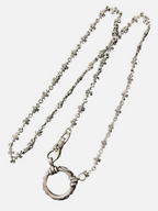 Chrome Hearts 925 Silver Tiny Multiple Cross Necklace with Circular Pendant 27