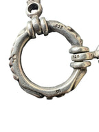 Chrome Hearts 925 Silver Tiny Multiple Cross Necklace with Circular Pendant 27