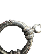 Chrome Hearts 925 Silver Tiny Multiple Cross Necklace with Circular Pendant 27