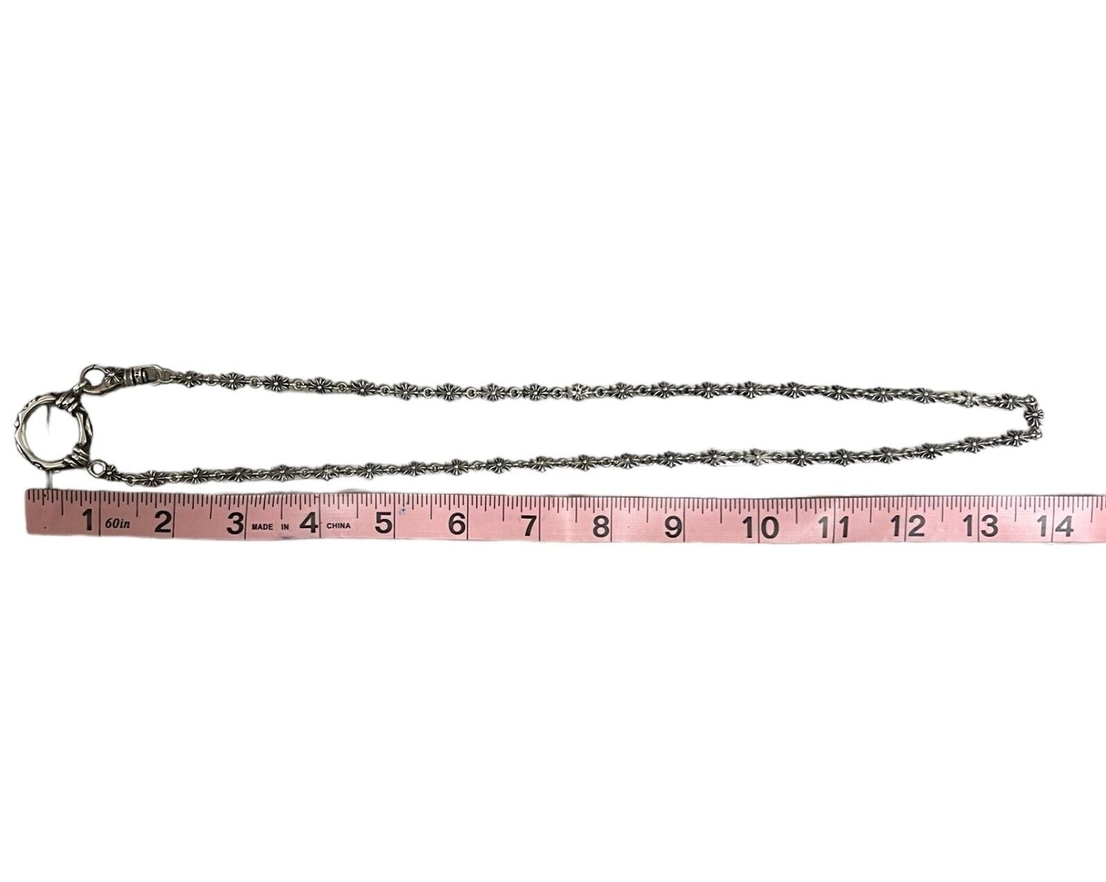 Chrome Hearts 925 Silver Tiny Multiple Cross Necklace with Circular Pendant 27