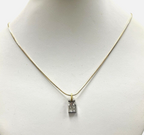 14kt Yellow Gold Chain with a 0.60ctw Diamond and 18kt White Gold Pendant
