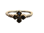 Loree Rodkin Sterling Silver and Saphire Cross Ring Sz 7.5