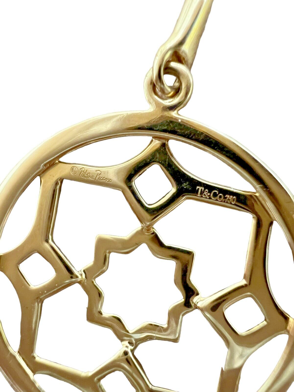 Tiffany & Co 18kt Yellow Gold Paloma Picasso Zellige Drop Dangle Earrings