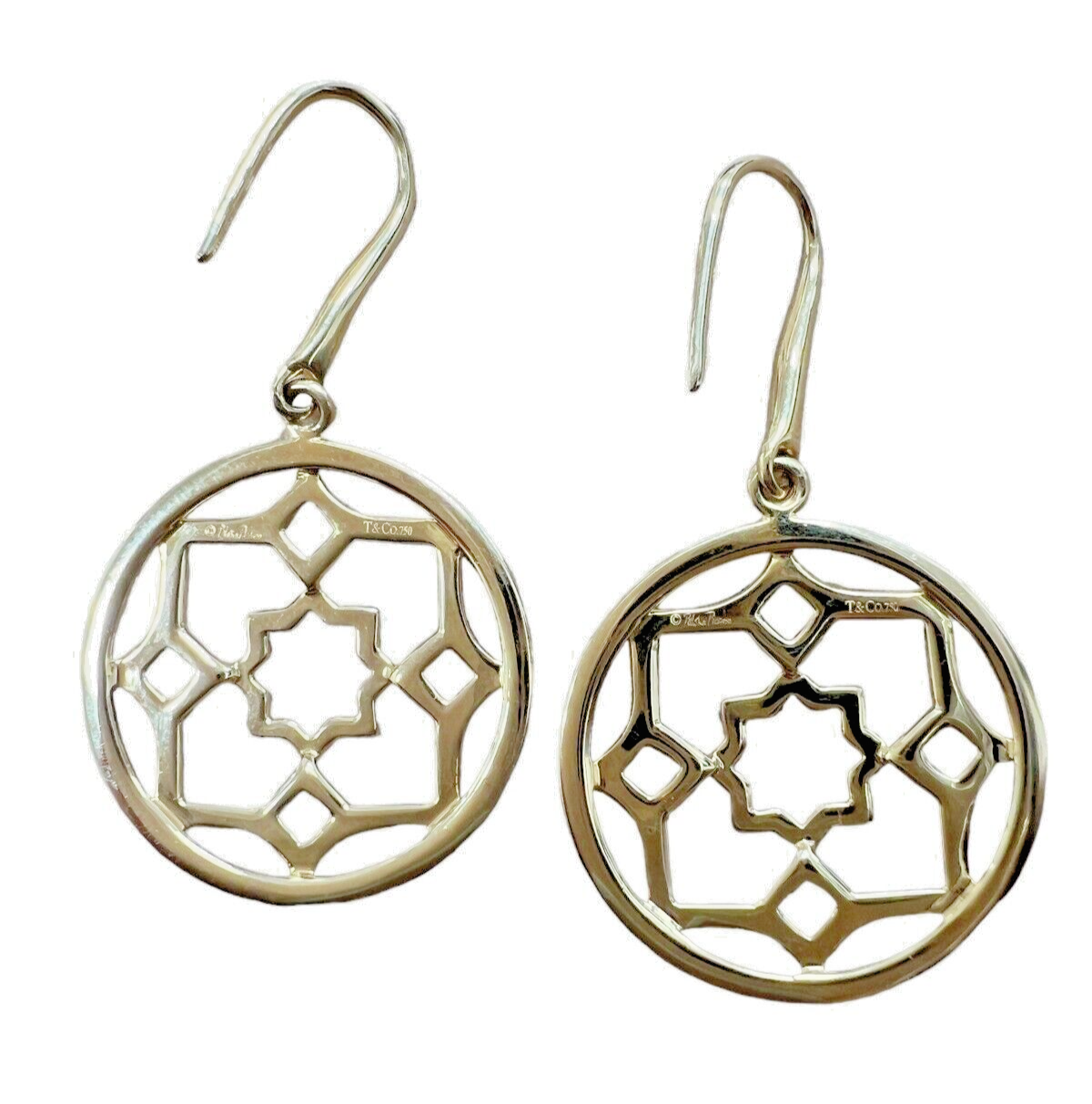 Tiffany & Co 18kt Yellow Gold Paloma Picasso Zellige Drop Dangle Earrings