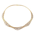 18KT Yellow Gold Pearl Necklace Length 16