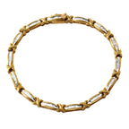 10KT Yellow Gold 0.42ctw Diamond Tennis Bracelet Length 7.25