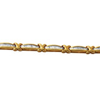 10KT Yellow Gold 0.42ctw Diamond Tennis Bracelet Length 7.25