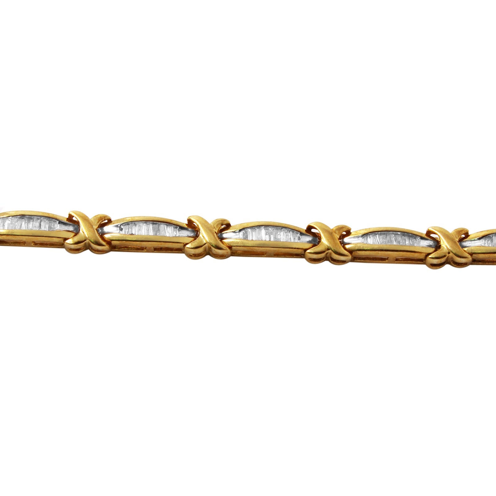 10KT Yellow Gold 0.42ctw Diamond Tennis Bracelet Length 7.25