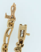 10KT Yellow Gold 0.42ctw Diamond Tennis Bracelet Length 7.25