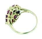 14KT Yellow Gold 5.22ctw Ruby and Diamond Cocktail Ring Size 8.75