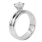 18KT White Gold Diamold Solitaire Wedding Ring Size 5