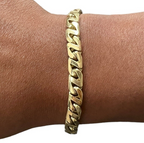 Tiffany and Co. 18kt 750 Yellow Gold Cuban Link Bracelet 8.5in 46.1gr