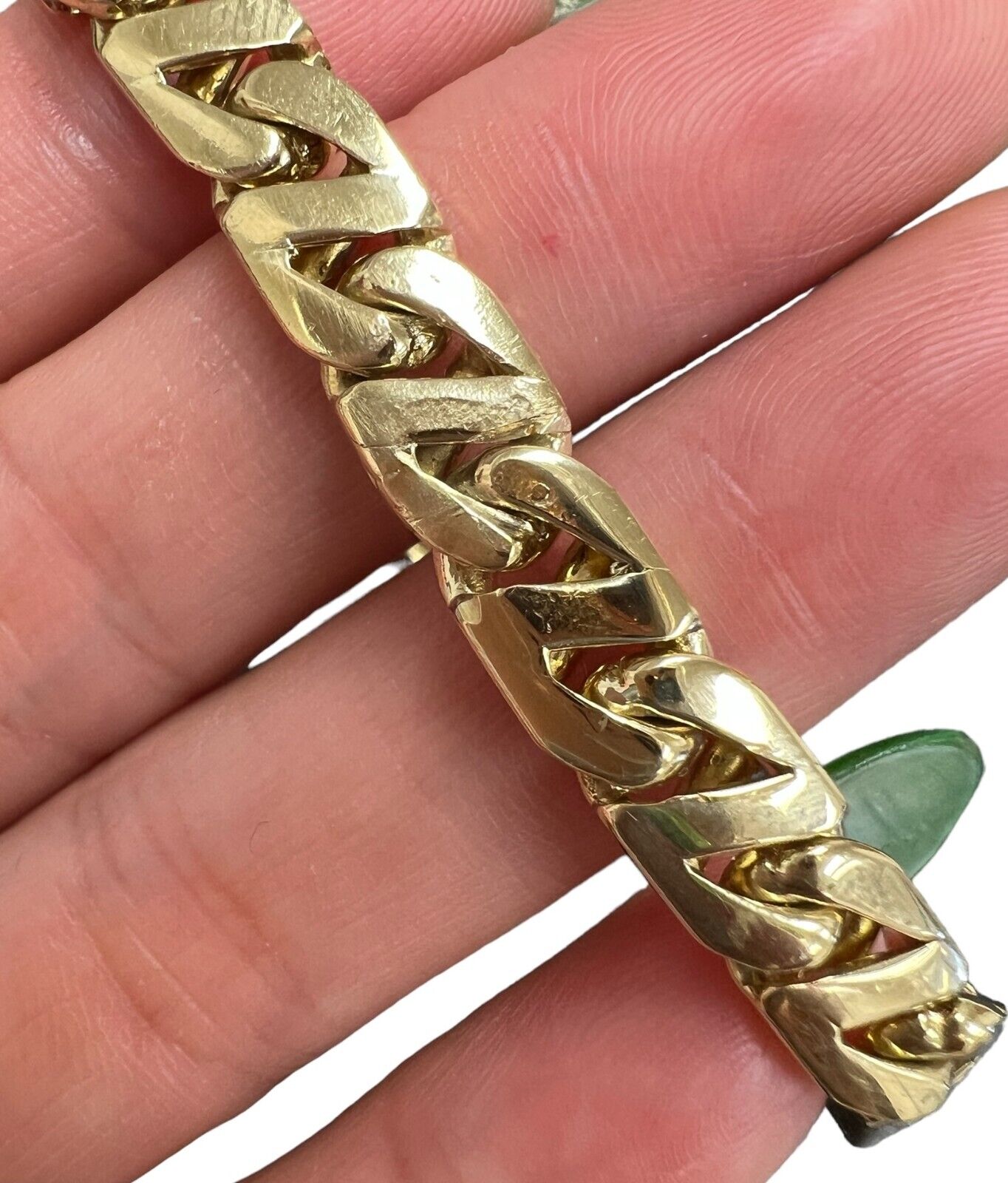 Tiffany and Co. 18kt 750 Yellow Gold Cuban Link Bracelet 8.5in 46.1gr