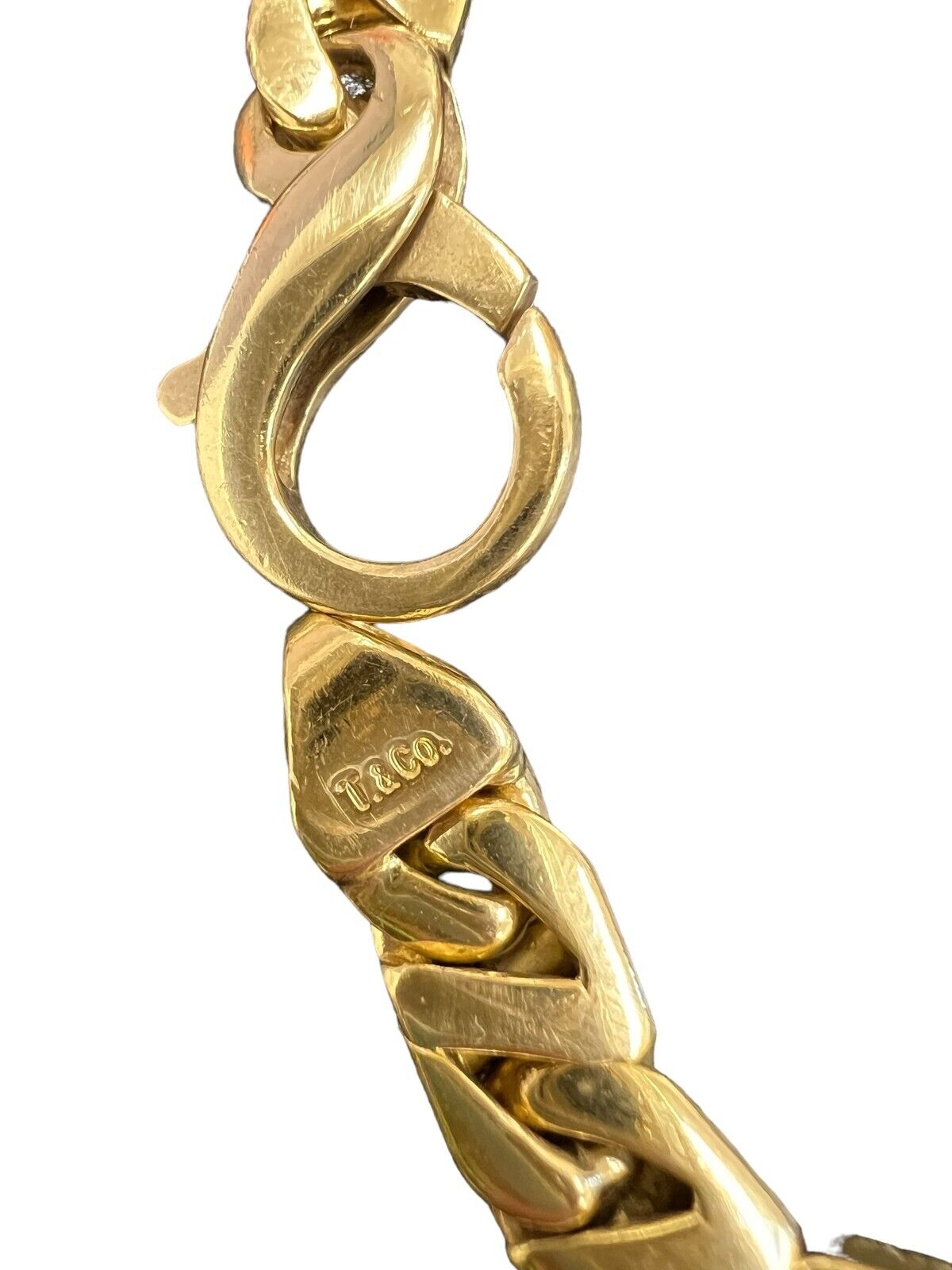 Tiffany and Co. 18kt 750 Yellow Gold Cuban Link Bracelet 8.5in 46.1gr