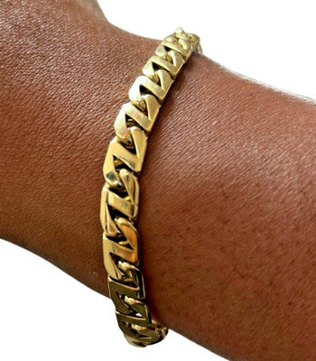 Tiffany and Co. 18kt 750 Yellow Gold Cuban Link Bracelet 8.5in 46.1gr