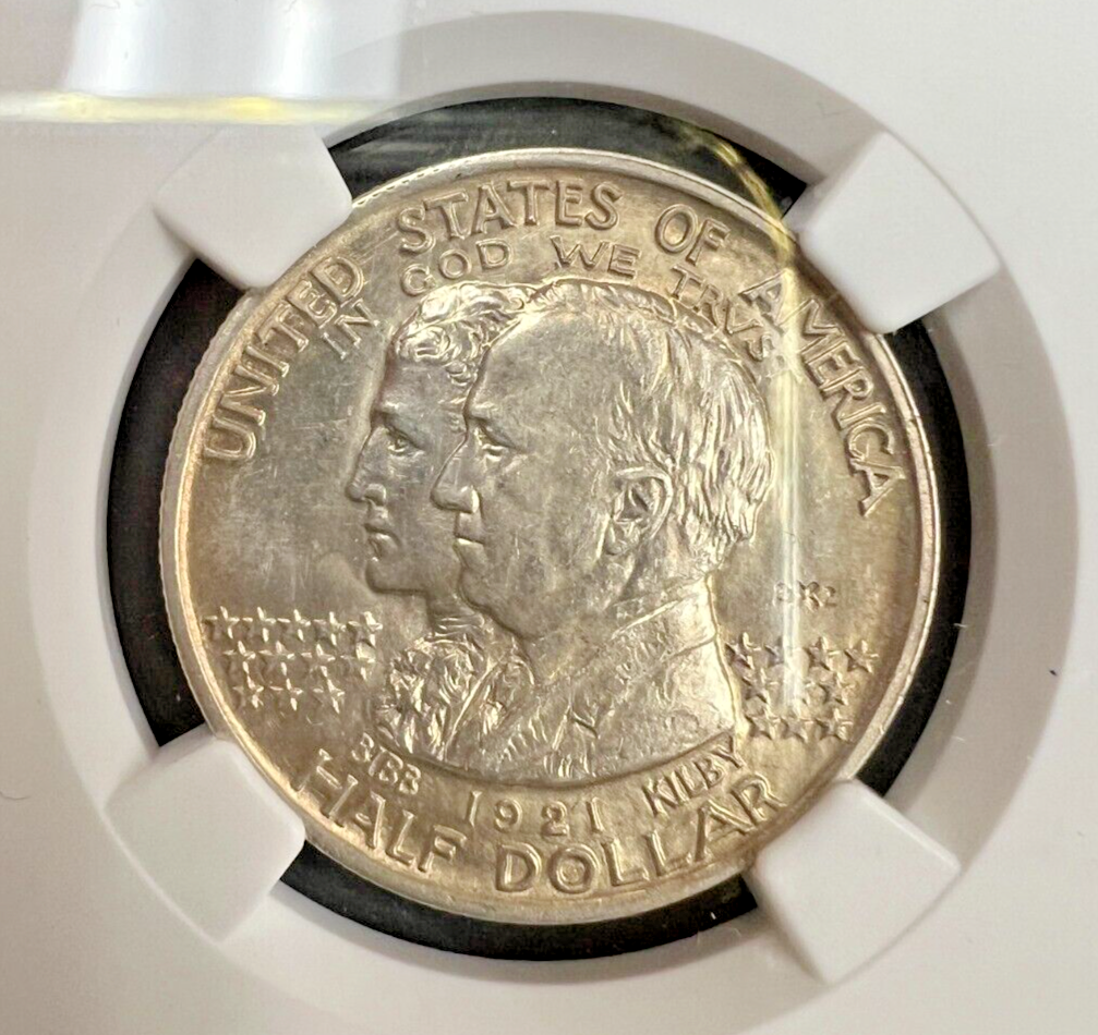 1921 P 2x2 Alabama Centennial Commemorative 50C NGC UNC-Details Obv Cleaned