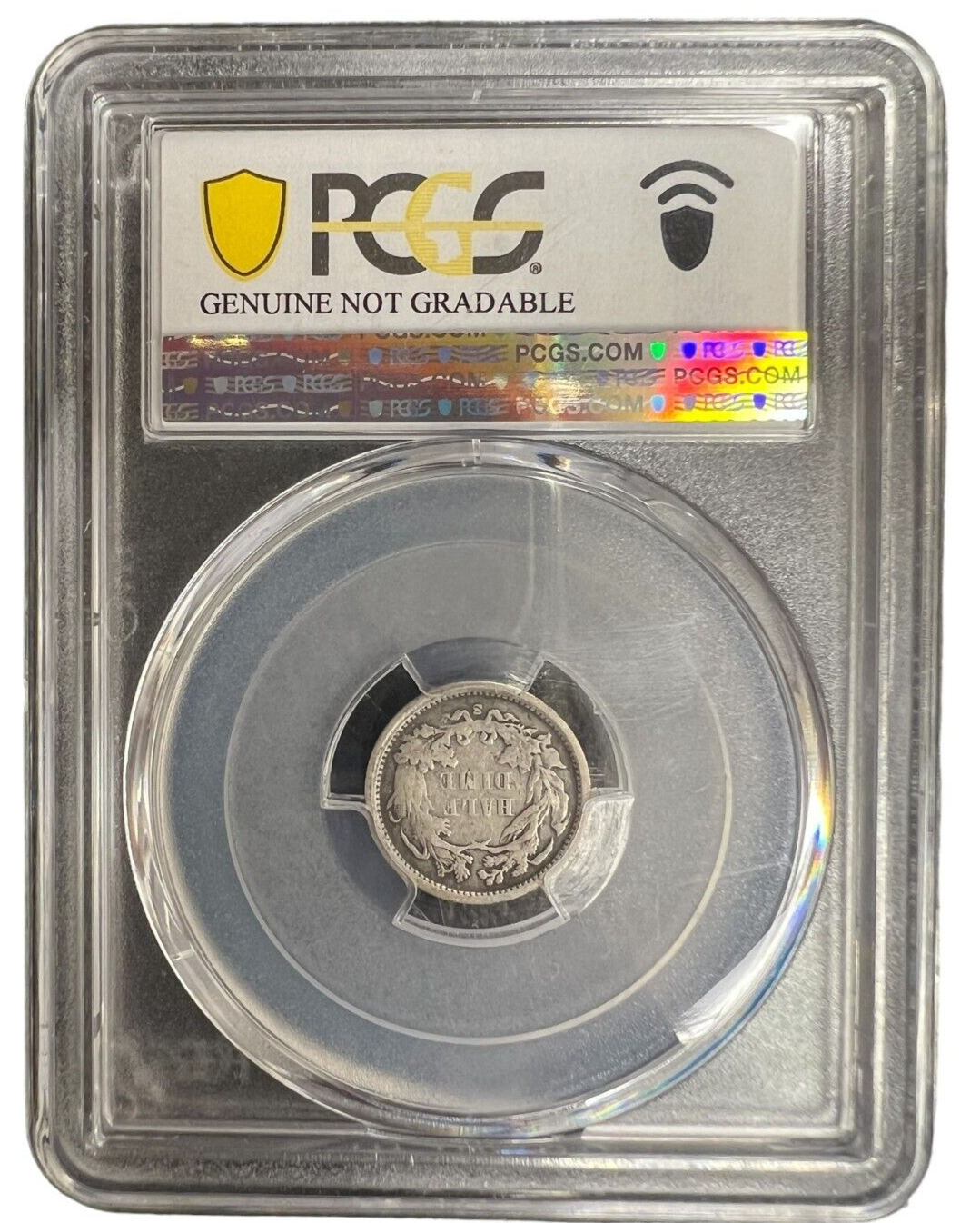 1868 S Seated Liberty Half Dime H10C PCGS-Environmental Damage VG Detail