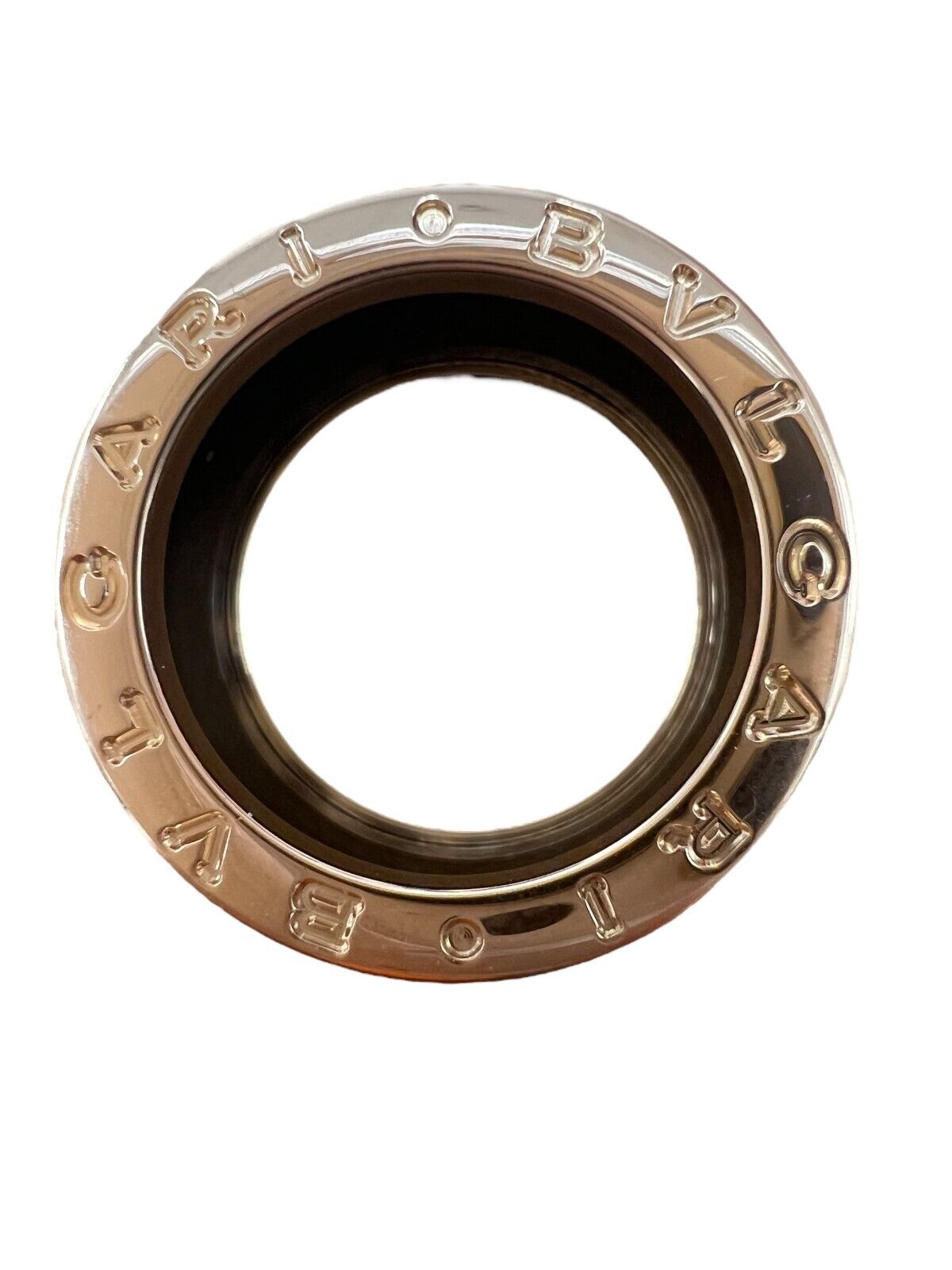 Bvlgari 18kt Rose Gold and Black Ceramic Ring