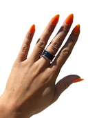 Bvlgari 18kt Rose Gold and Black Ceramic Ring