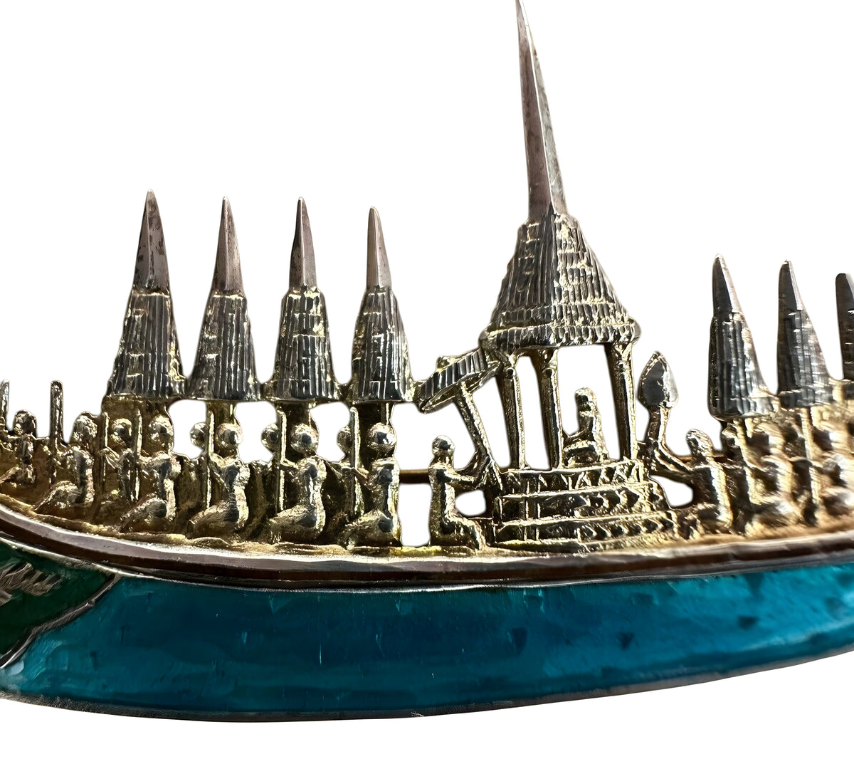 Vintage Chinese Siam Royal Barge “Suphanahongse” Sterling Silver Brooch/Pin.