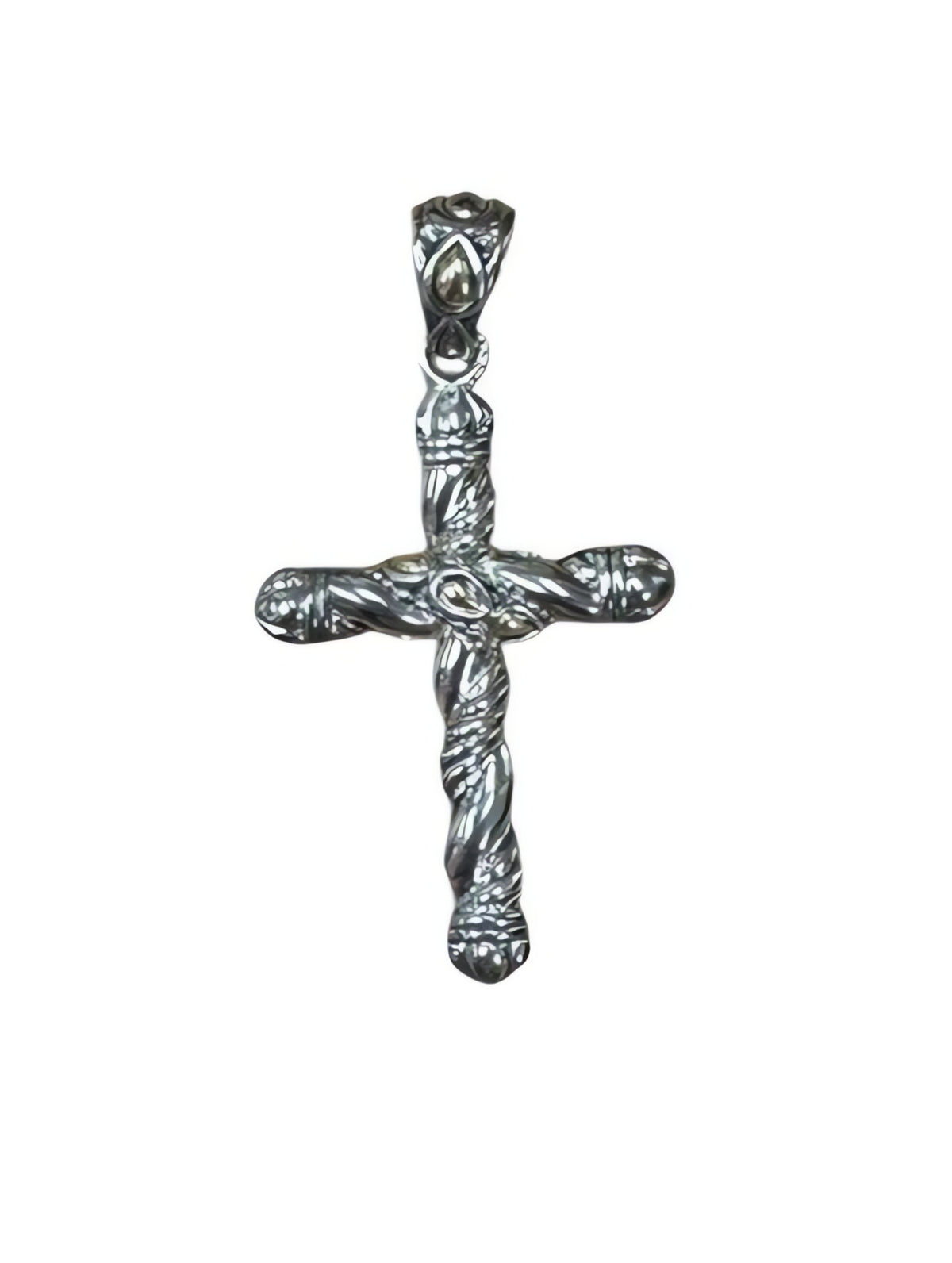 John Hardy 14k Gold and Sterling Silver Cross Pendant