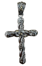 John Hardy 14k Gold and Sterling Silver Cross Pendant