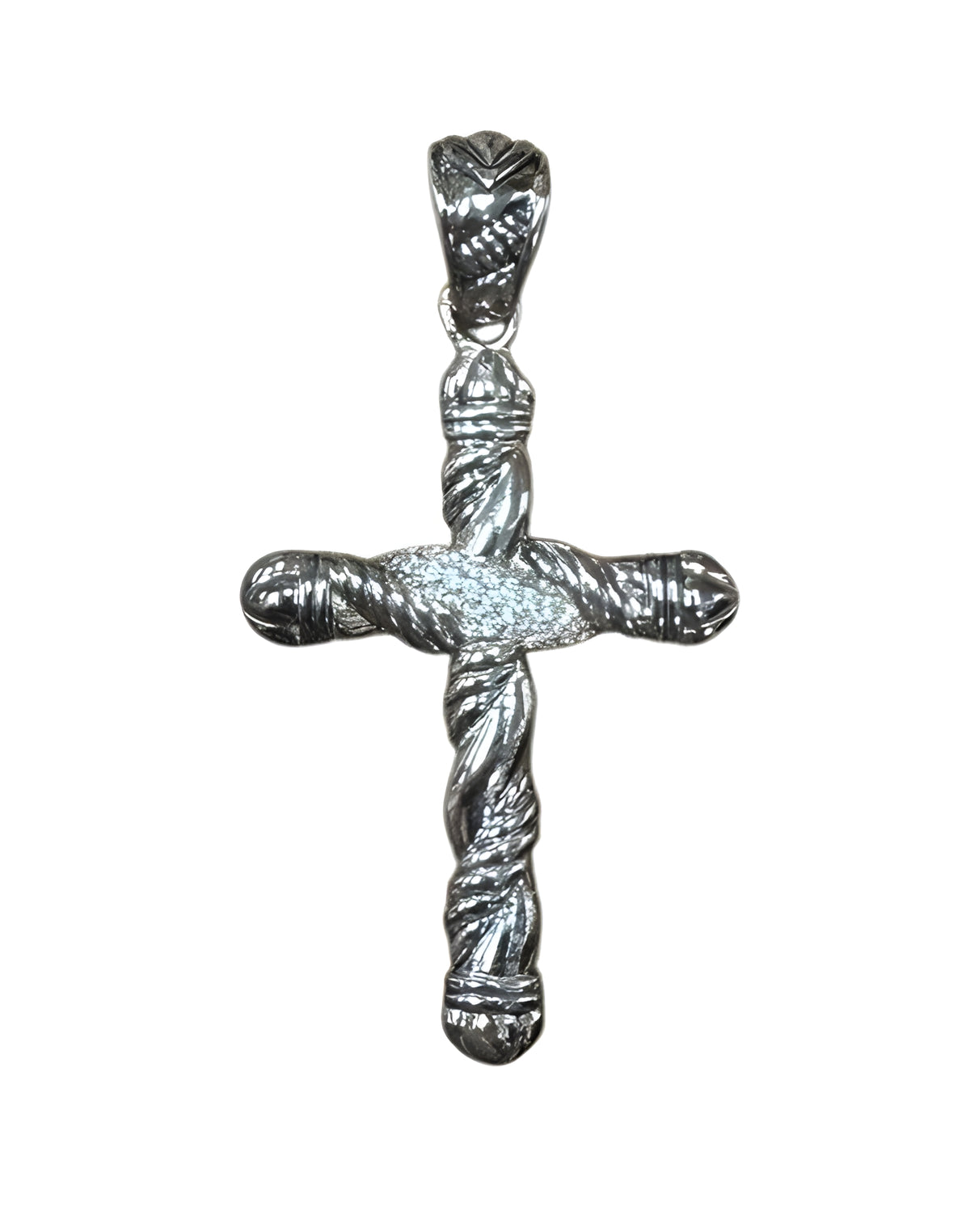 John Hardy 14k Gold and Sterling Silver Cross Pendant