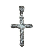 John Hardy 14k Gold and Sterling Silver Cross Pendant