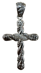 John Hardy 14k Gold and Sterling Silver Cross Pendant