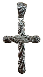 John Hardy 14k Gold and Sterling Silver Cross Pendant