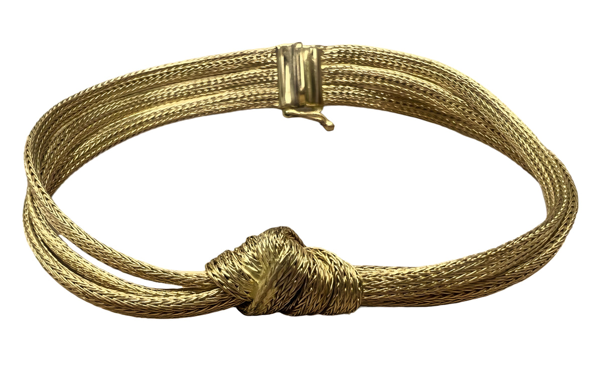 14kt Yellow Gold Triple-Mesh Bracelet 7.5in