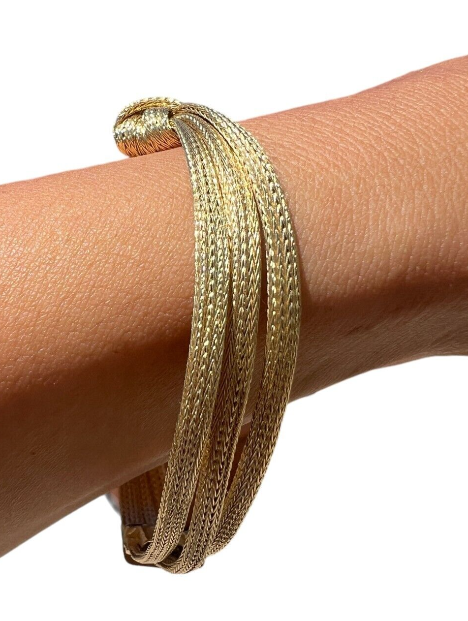 14kt Yellow Gold Triple-Mesh Bracelet 7.5in