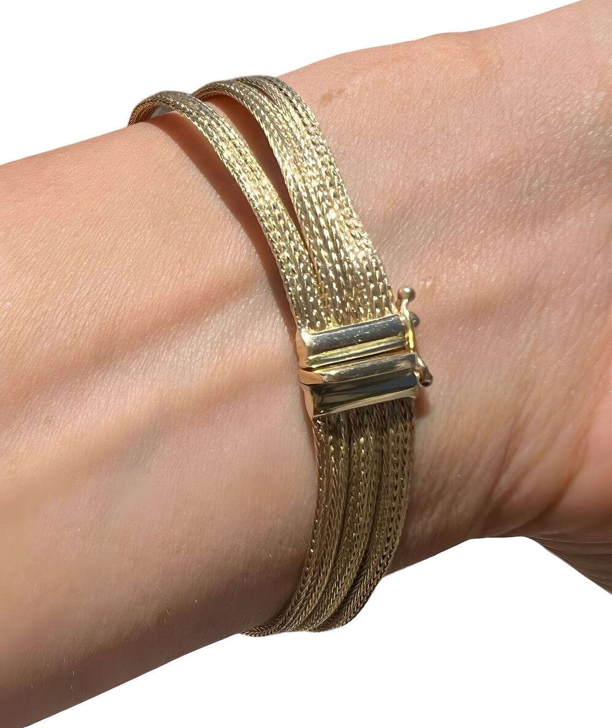 14kt Yellow Gold Triple-Mesh Bracelet 7.5in