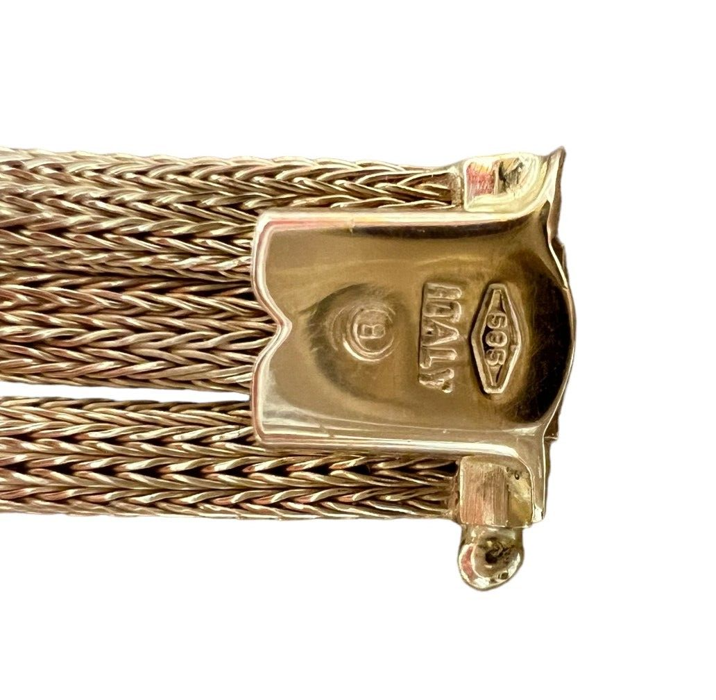 14kt Yellow Gold Triple-Mesh Bracelet 7.5in