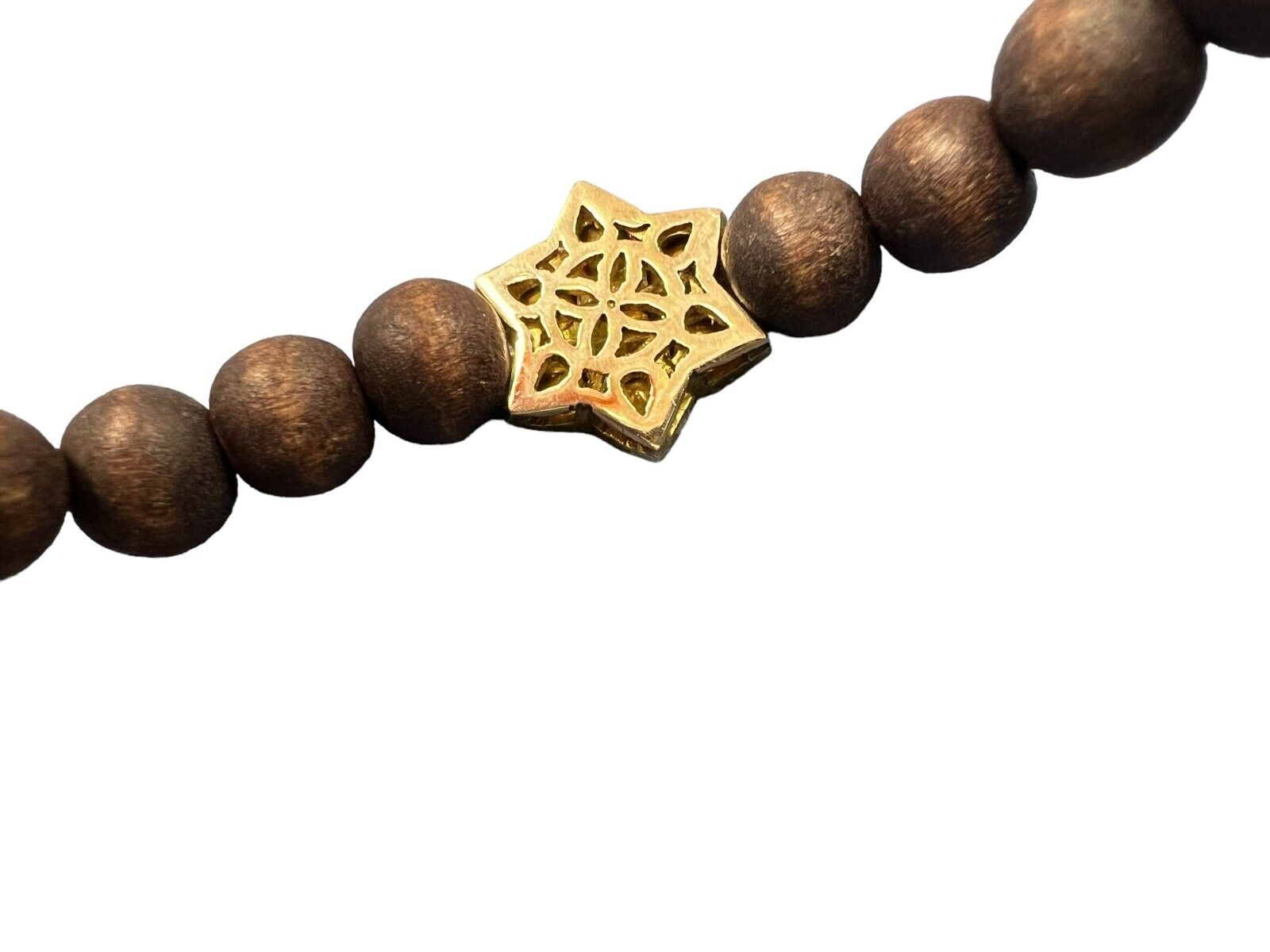 13kt Yellow Gold and Diamond Beaded Bracelet Light Stretch 6.25