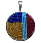 Sterling Silver and Multicolor Bead Necklace Pendent
