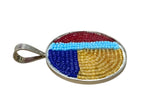 Sterling Silver and Multicolor Bead Necklace Pendent