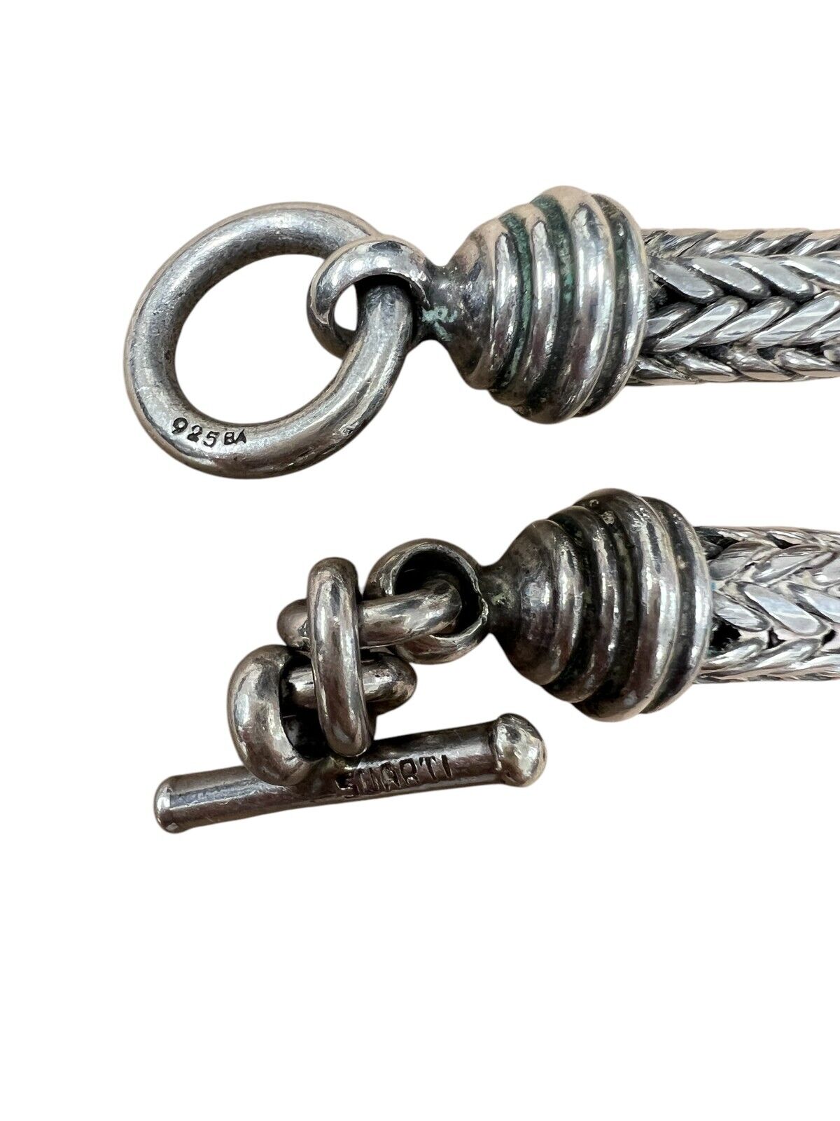 Suarti Thick Bold Woven Wheat Omega Chain Necklace 17 3/4"