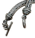 Suarti Thick Bold Woven Wheat Omega Chain Necklace 17 3/4"