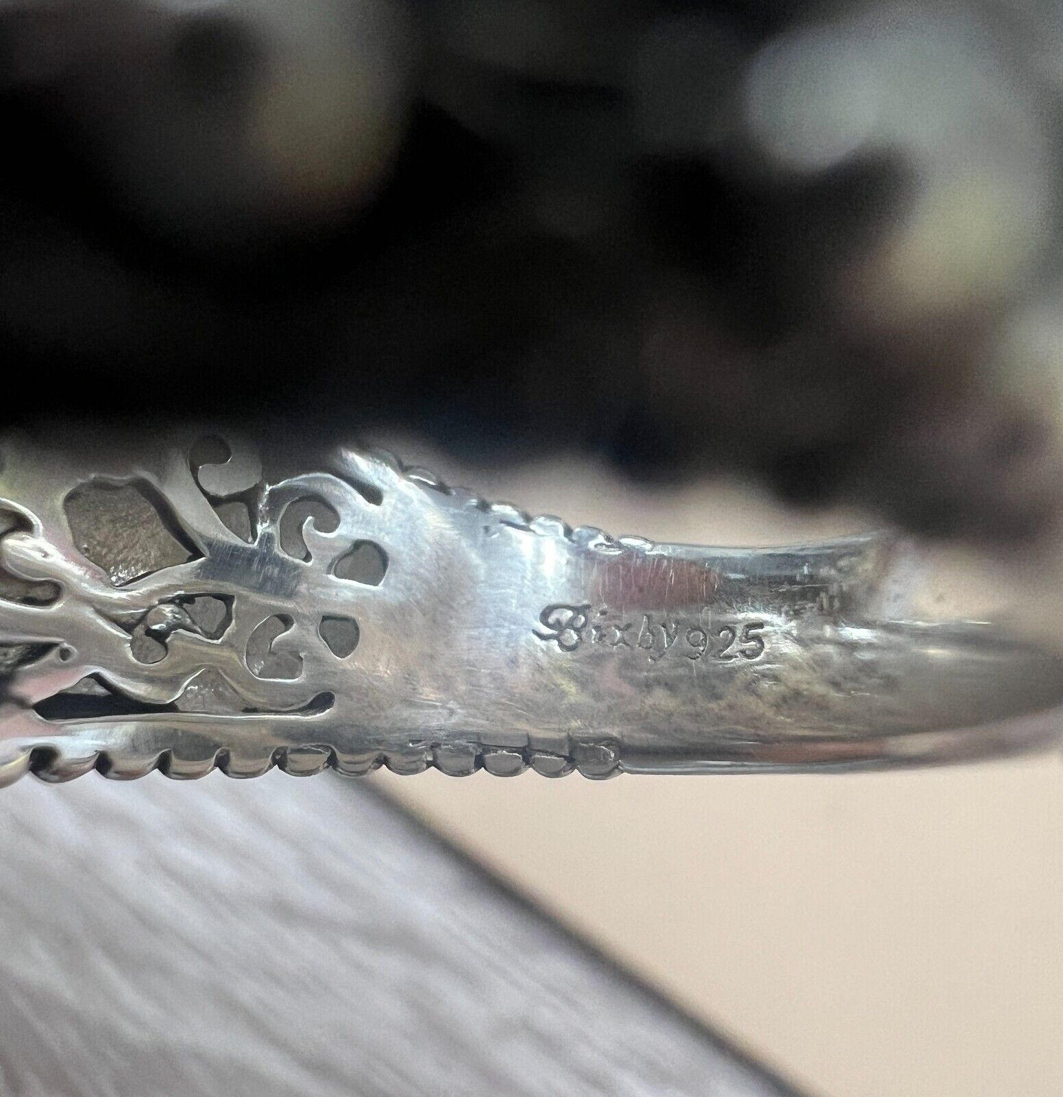 Barbara Bixby Sterling Silver, 18K Gold, Iolite and White Topaz Ring, Size 9