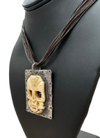 Richard Schmidt Sterling Skull Design Necklace Signed RCS