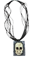 Richard Schmidt Sterling Skull Design Necklace Signed RCS