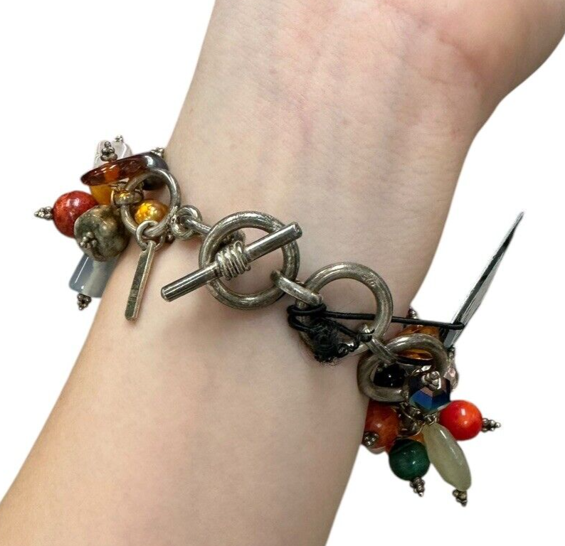 Charles Albert Sterling Silver Multi-Gemstone Bracelet