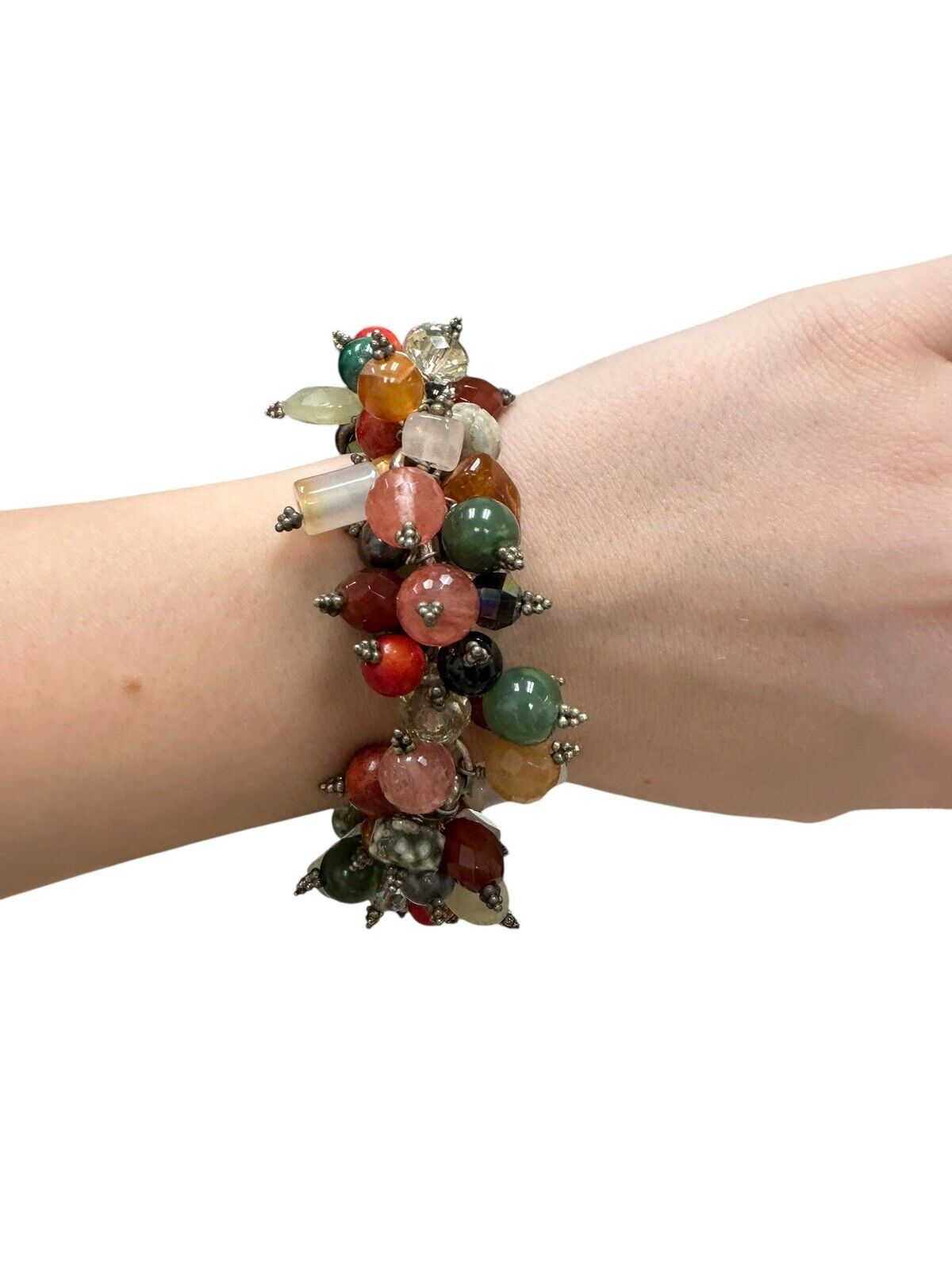 Charles Albert Sterling Silver Multi-Gemstone Bracelet