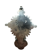 Arturo Rivera Sterling Silver Artisan Amethyst Multi Stone Cross Pendant