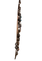 Arturo Rivera Sterling Silver Artisan Amethyst Multi Stone Cross Pendant